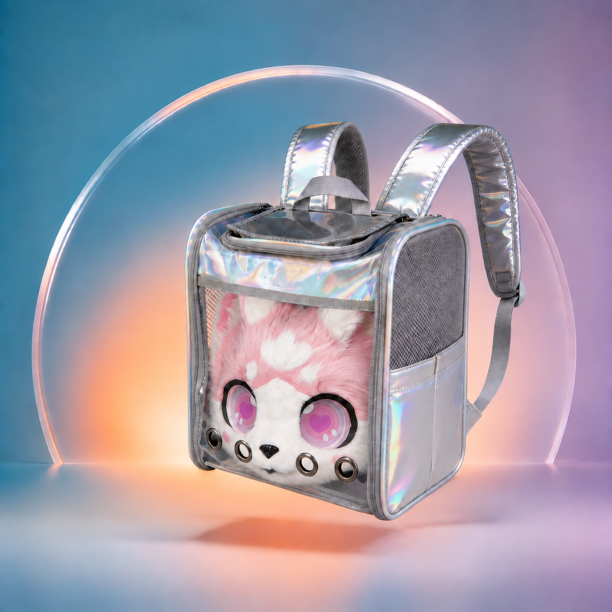 RoamSona head carrier worn as a backpack