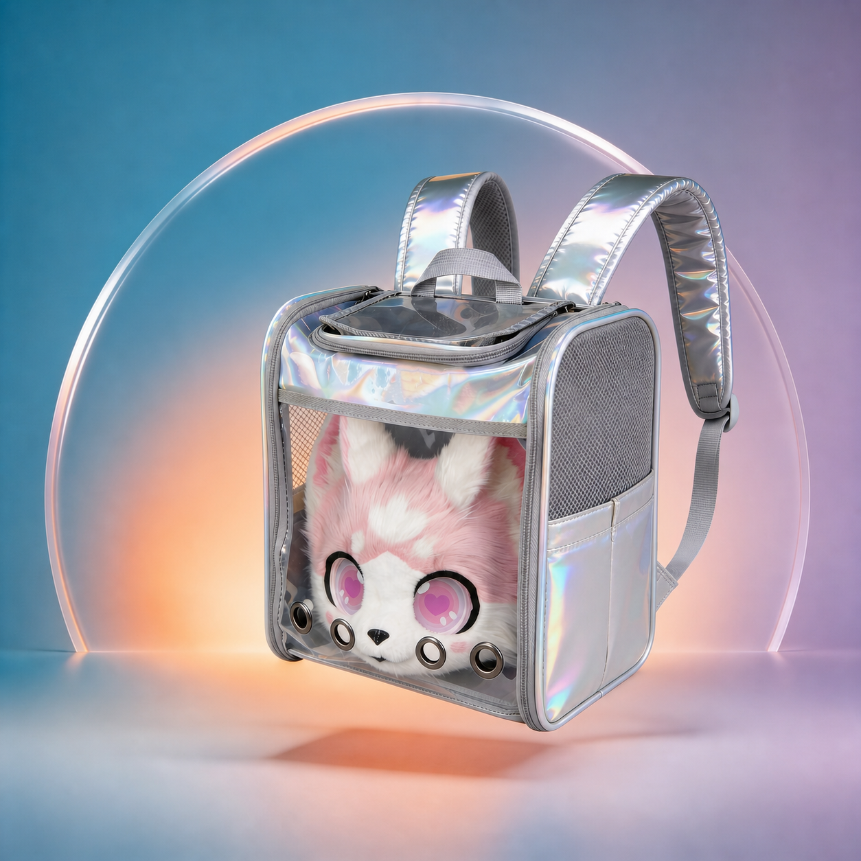 RoamSona head carrier worn as a backpack